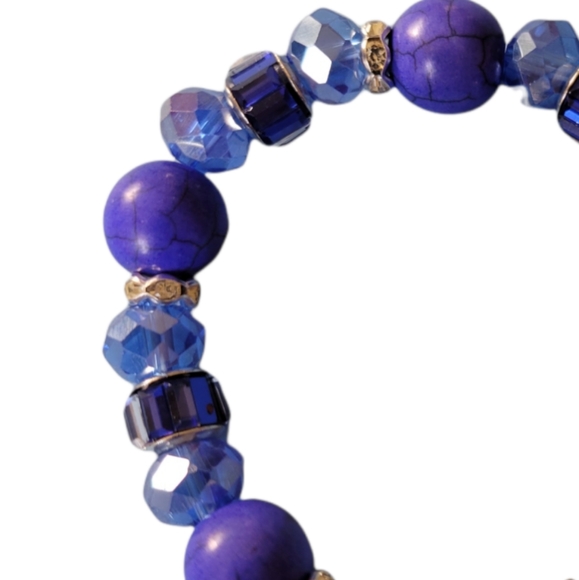 Balloon crystal and bead bracelet - Picture 2 of 2